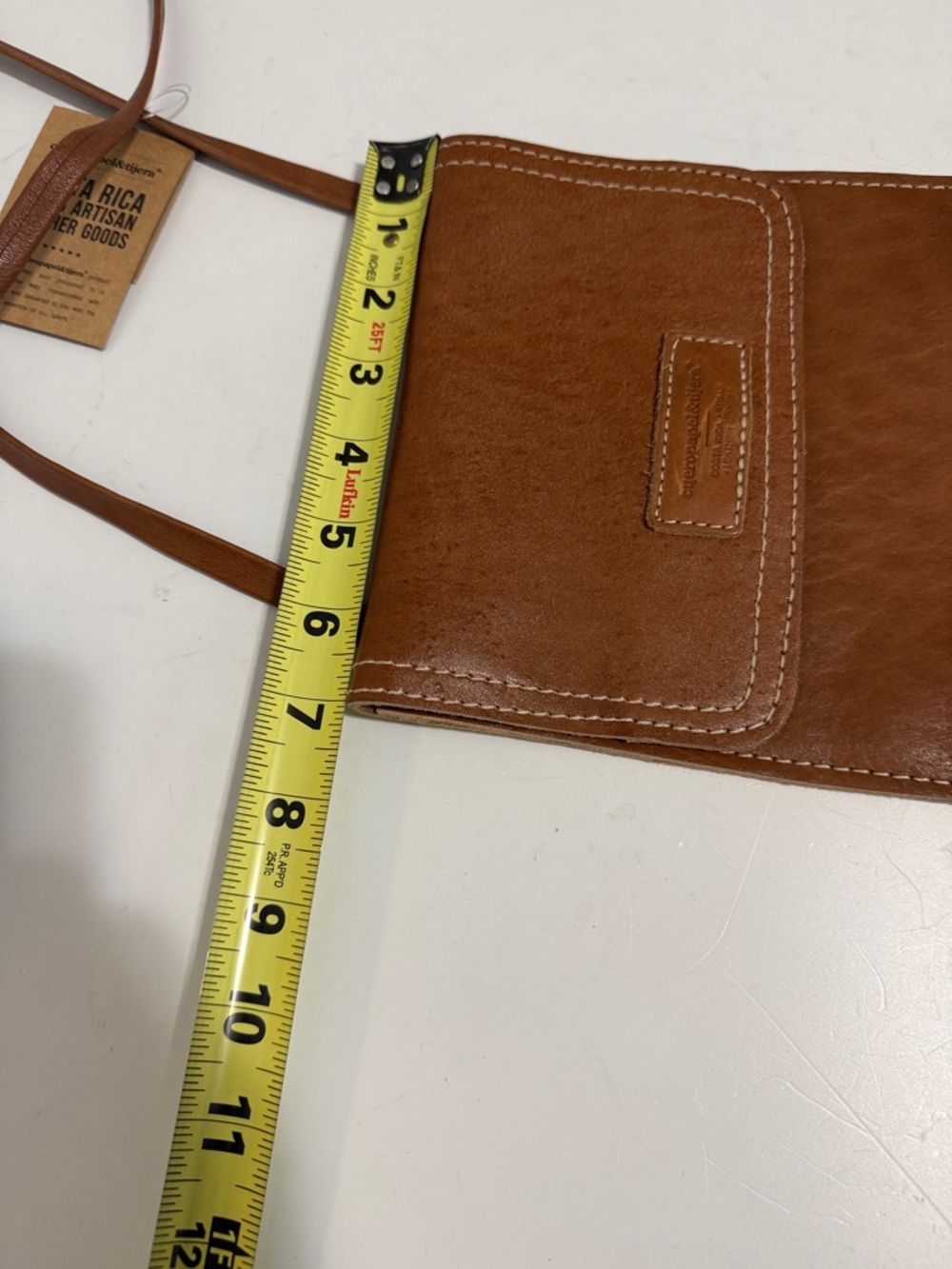 Cueropapel  & tijera Brown Leather Crossbody Bag - Picture 10 of 12
